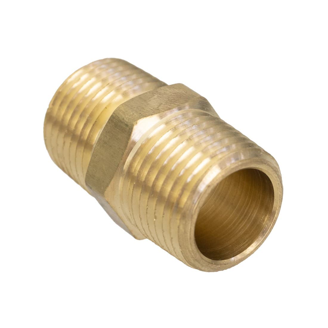 PWP Brass Fitting - Hex Nipple 1/2 NPT